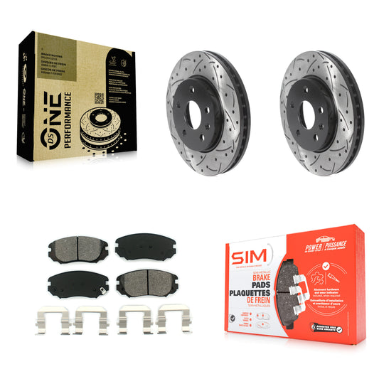 [Avant] Kit de disque (percé rainuré revêtu) et plaquette (semi-métallique) de frein pour Chevrolet Malibu Buick LaCrosse Regal Limited KDS-100663