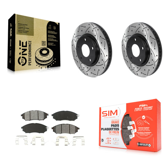 [Avant] Kit de disque (percé rainuré revêtu) et plaquette (semi-métallique) de frein pour Infiniti Q45 M45 INFINITI KDS-100678