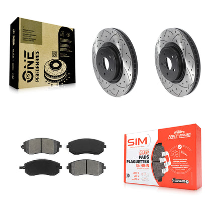 [Avant] Kit de disque (percé rainuré revêtu) et plaquette (semi-métallique) de frein pour Subaru Legacy KDS-100680