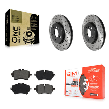 [Avant] Kit de disque (percé rainuré revêtu) et plaquette (semi-métallique) de frein pour Mini Cooper Clubman KDS-100703
