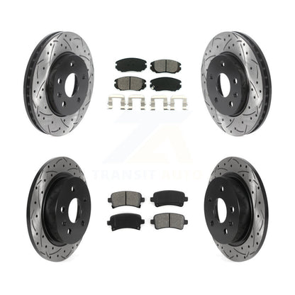 [Avant + Arrière] Kit de disque (percé rainuré revêtu) et plaquette (semi-métallique) de frein pour Chevrolet Malibu Limited KDS-100706