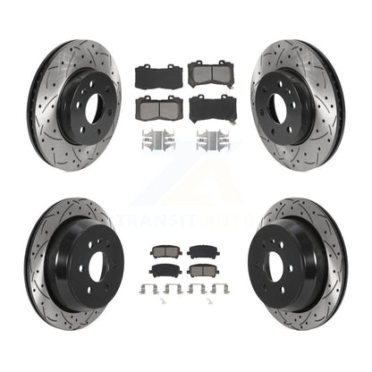 [Avant + Arrière] Kit de disque (percé rainuré revêtu) et plaquette (semi-métallique) de frein pour 2015-2020 Chevrolet Colorado GMC Canyon KDS-100710