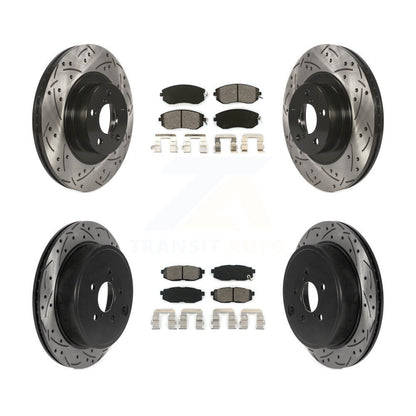 [Avant + Arrière] Kit de disque (percé rainuré revêtu) et plaquette (semi-métallique) de frein pour Toyota 86 Subaru BRZ KDS-100725