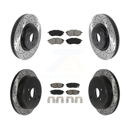 [Avant + Arrière] Kit de disque (percé rainuré revêtu) et plaquette (semi-métallique) de frein pour Subaru Outback Legacy KDS-100726