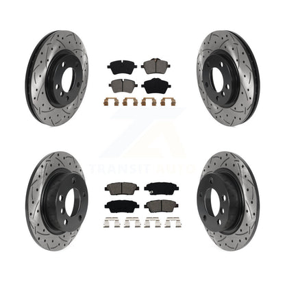 [Avant + Arrière] Kit de disque (percé rainuré revêtu) et plaquette (semi-métallique) de frein pour Mini Cooper Countryman Paceman KDS-100763