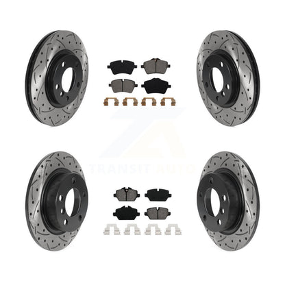 [Avant + Arrière] Kit de disque (percé rainuré revêtu) et plaquette (semi-métallique) de frein pour Mini Cooper Countryman Paceman KDS-100764