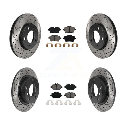 [Avant + Arrière] Kit de disque (percé rainuré revêtu) et plaquette (semi-métallique) de frein pour Mini Cooper Countryman Paceman KDS-100766