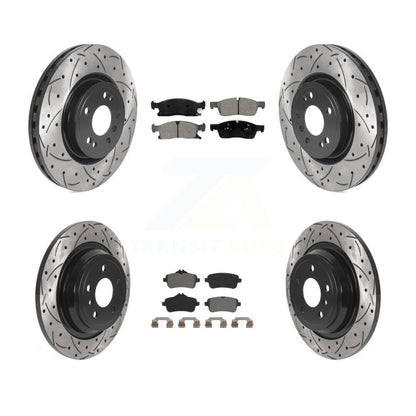 [Avant + Arrière] Kit de disque (percé rainuré revêtu) et plaquette (semi-métallique) de frein pour Mercedes-Benz ML350 GLE350 ML250 GLE300d KDS-100768