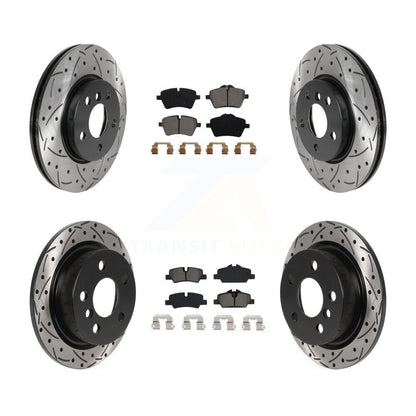 [Avant + Arrière] Kit de disque (percé rainuré revêtu) et plaquette (semi-métallique) de frein pour Mini Cooper KDS-100772
