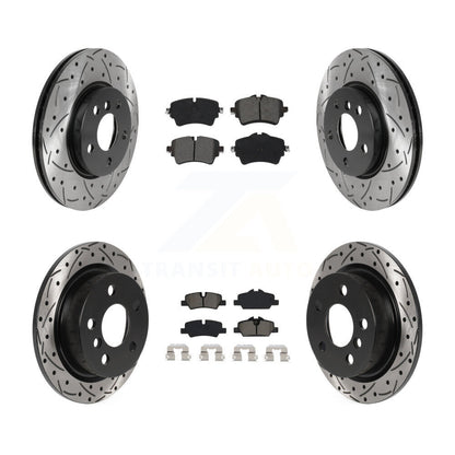[Avant + Arrière] Kit de disque (percé rainuré revêtu) et plaquette (semi-métallique) de frein pour Mini Cooper KDS-100773