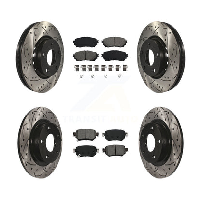 [Avant + Arrière] Kit de disque (percé rainuré revêtu) et plaquette (semi-métallique) de frein pour 2019-2021 Mazda 6 Naturally Aspirated KDS-100847