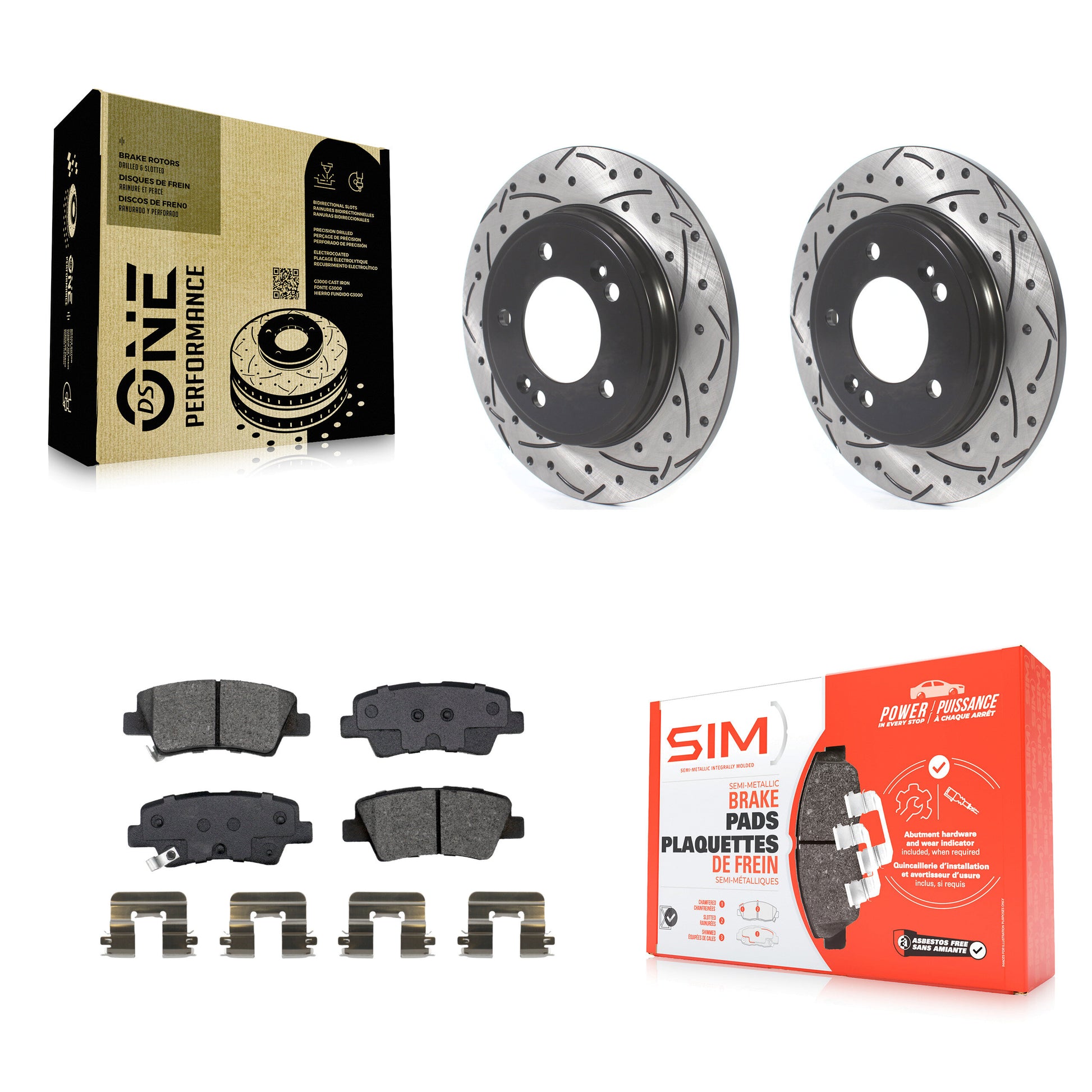[Arrière] Disque et plaquette de frein pour Kia Forte Hyundai Veloster Forte5 KDS-100933