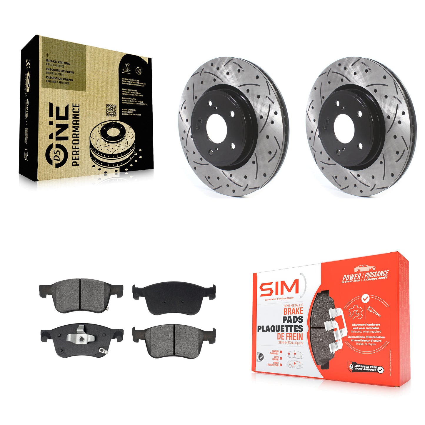 [Avant] Disque et plaquette de frein pour Honda Civic Accord Acura Integra KDS-101023