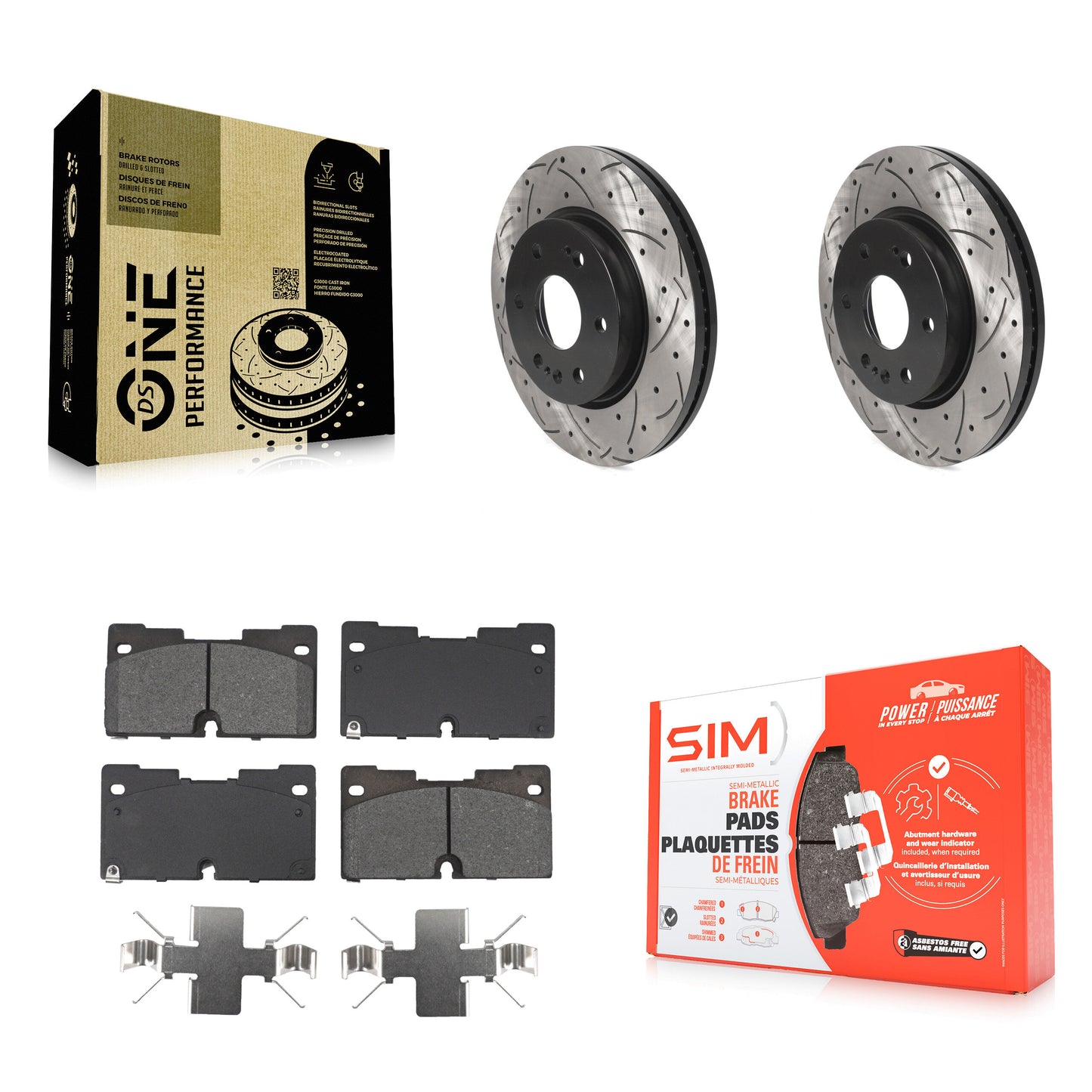 [Avant] Disque et plaquette de frein pour GMC Chevrolet Silverado 1500 Yukon KDS-101043