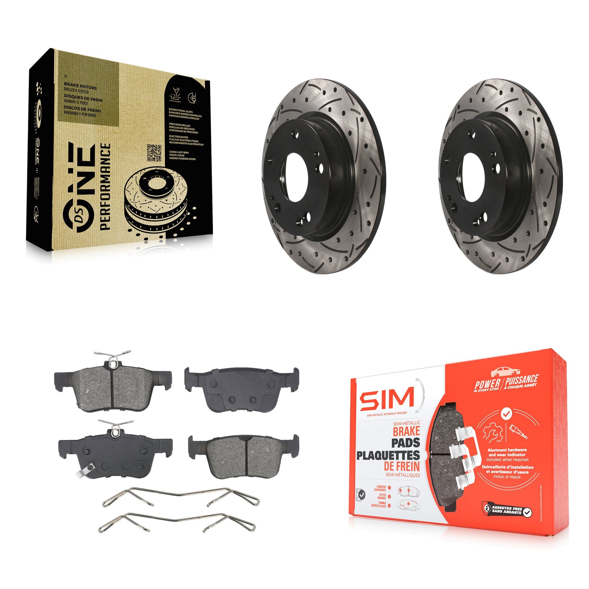 [Arrière] Disque et plaquette de frein pour Honda Civic Insight KDS-101063