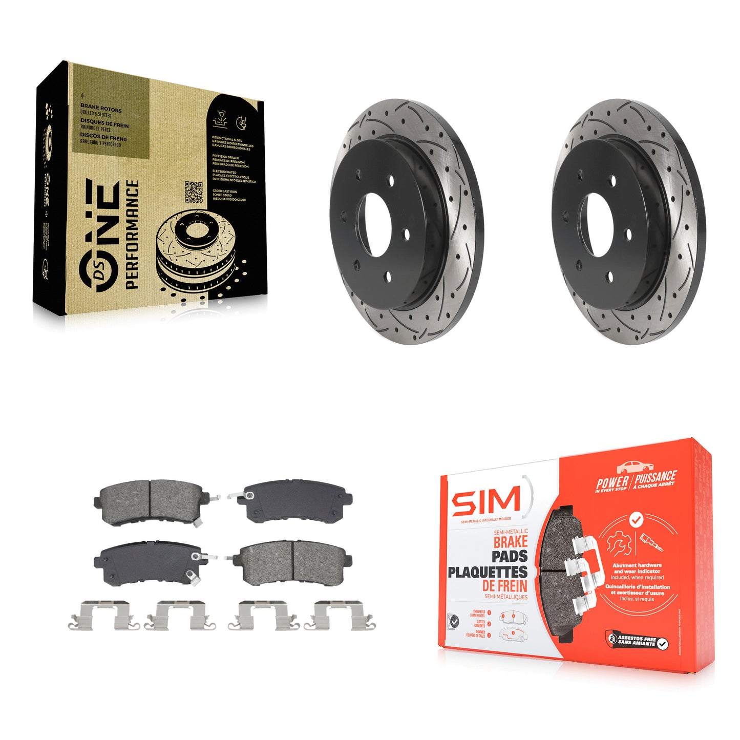 [Arrière] Disque et plaquette de frein pour Nissan Armada With Solid KDS-101070