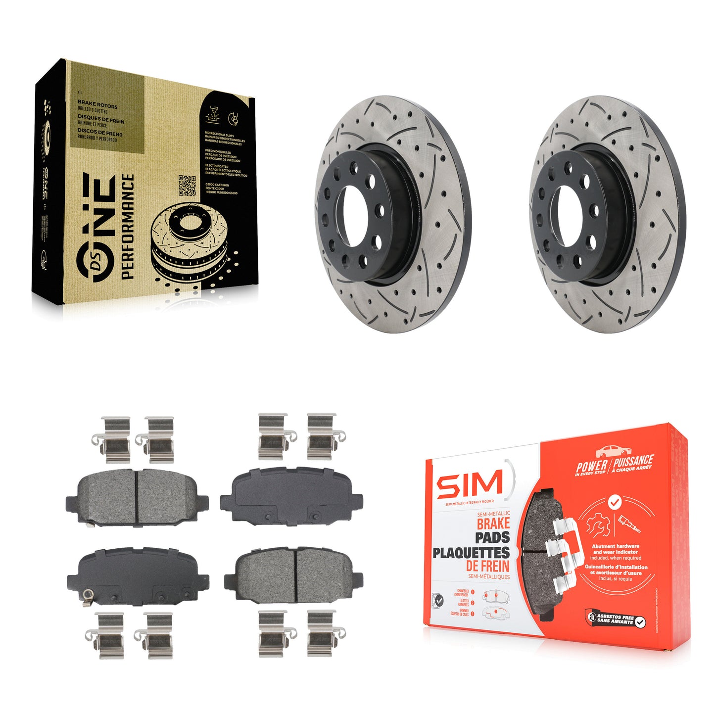 [Arrière] Disque et plaquette de frein pour Jeep Compass KDS-101072