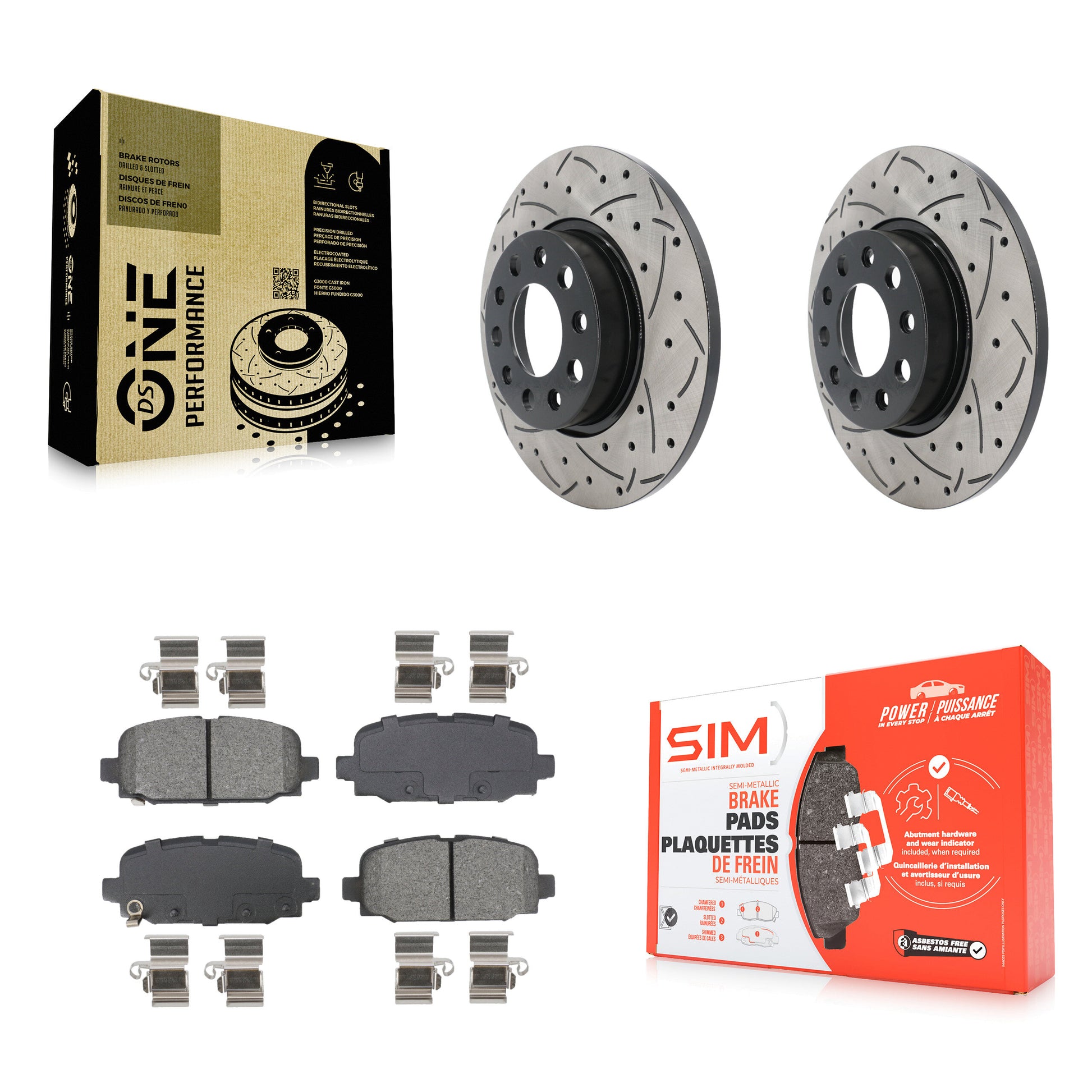 [Arrière] Disque et plaquette de frein pour Jeep Compass KDS-101072