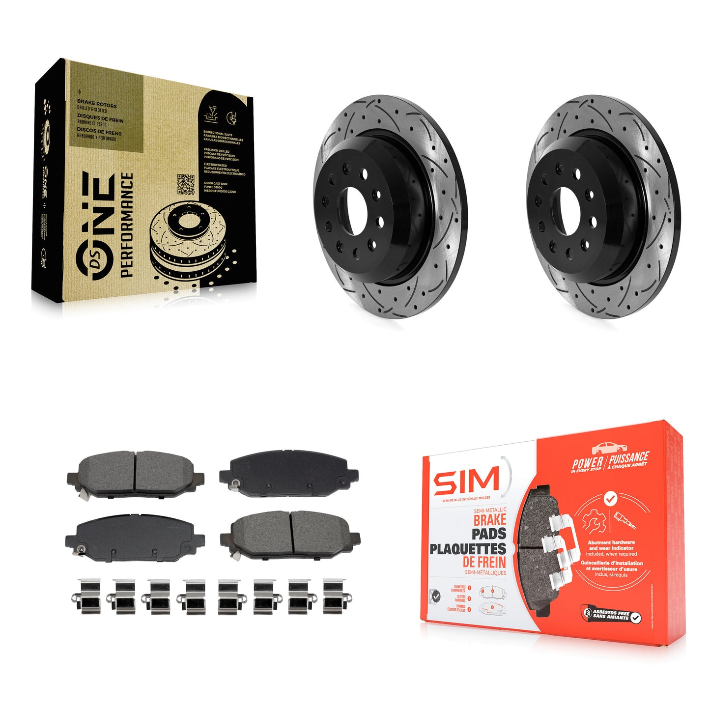 [Arrière] Disque et plaquette de frein pour 2018-2020 Jeep Wrangler Rubicon KDS-101075