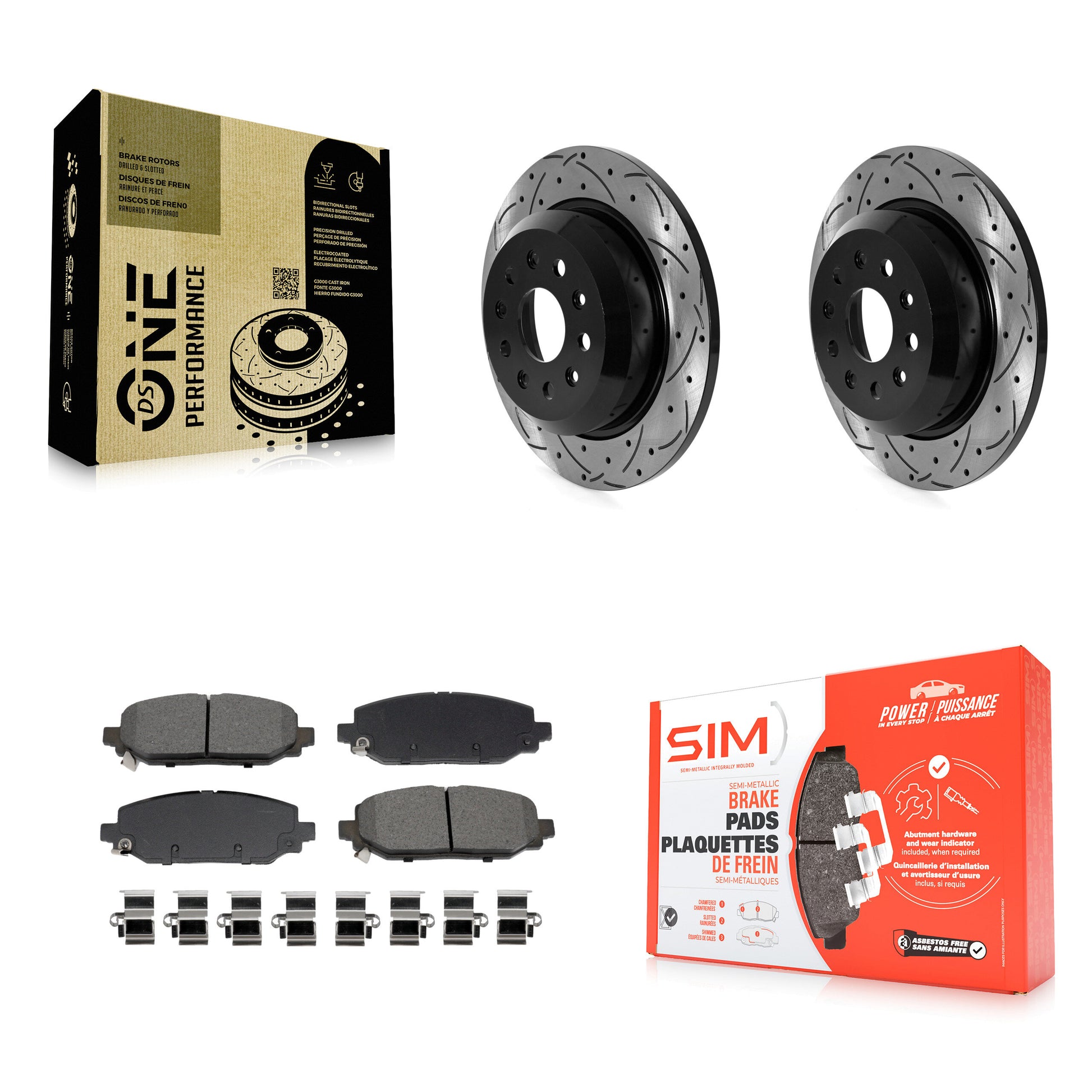 [Arrière] Disque et plaquette de frein pour 2018-2020 Jeep Wrangler Rubicon KDS-101075