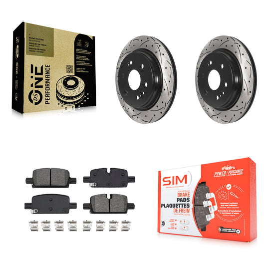 [Arrière] Disque et plaquette de frein pour GMC Chevrolet Silverado 1500 Sierra KDS-101076