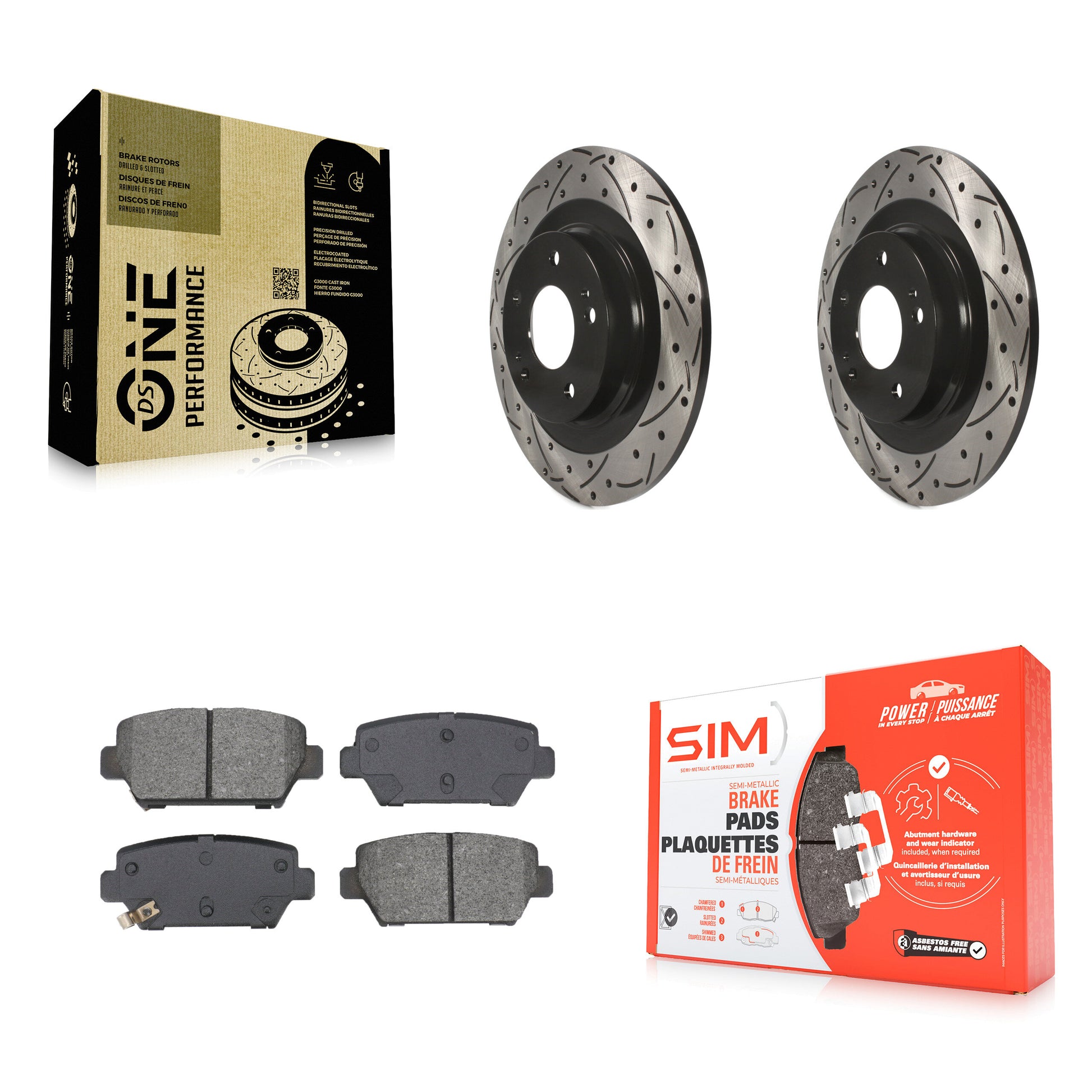 [Arrière] Disque et plaquette de frein pour Mitsubishi Eclipse Cross KDS-101088