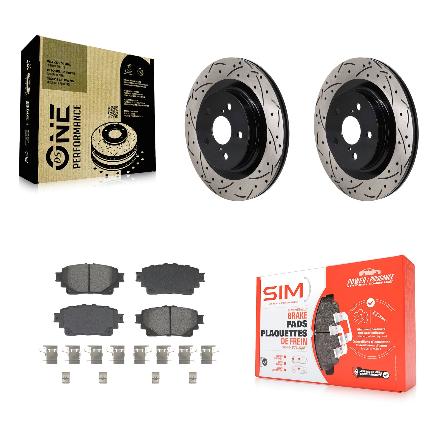 [Arrière] Disque et plaquette de frein pour Toyota Sienna Lexus RAV4 Prime bZ4X KDS-101172