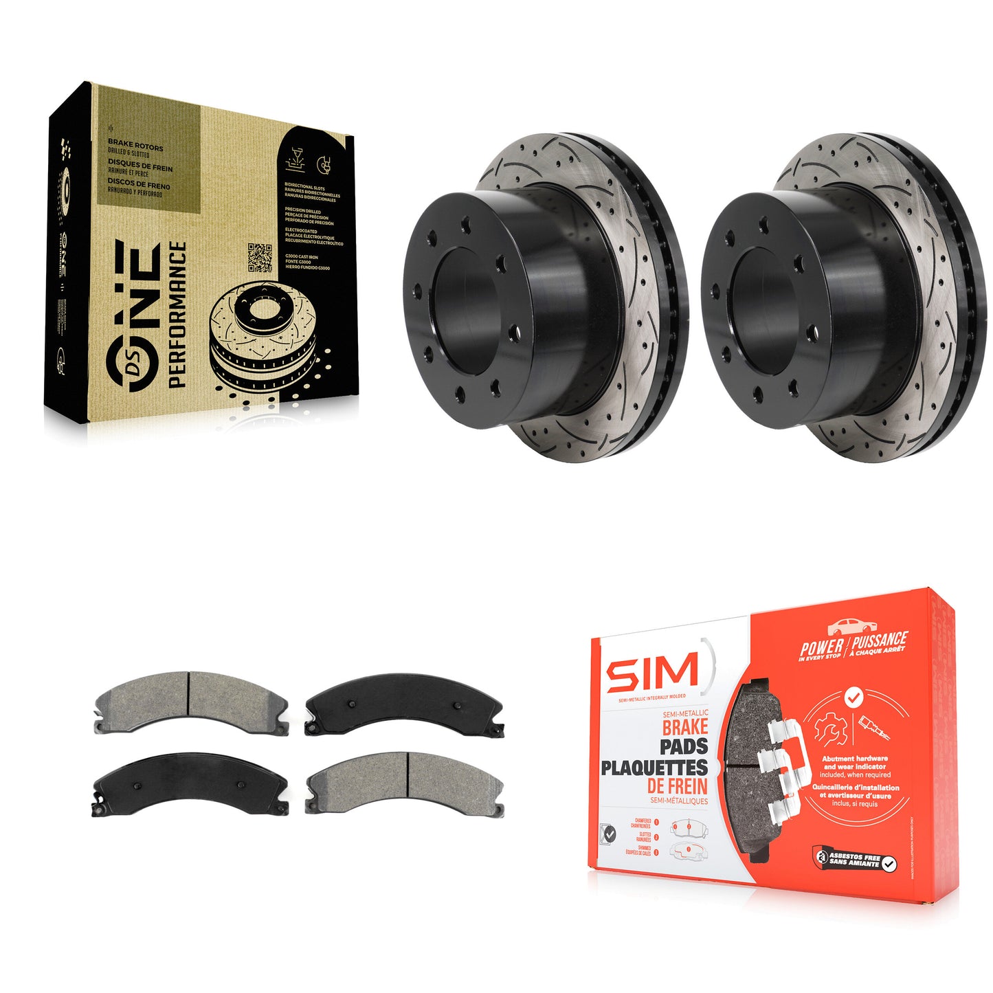 [Arrière] Disque et plaquette de frein pour GMC Sierra 3500 HD Chevrolet KDS-101176