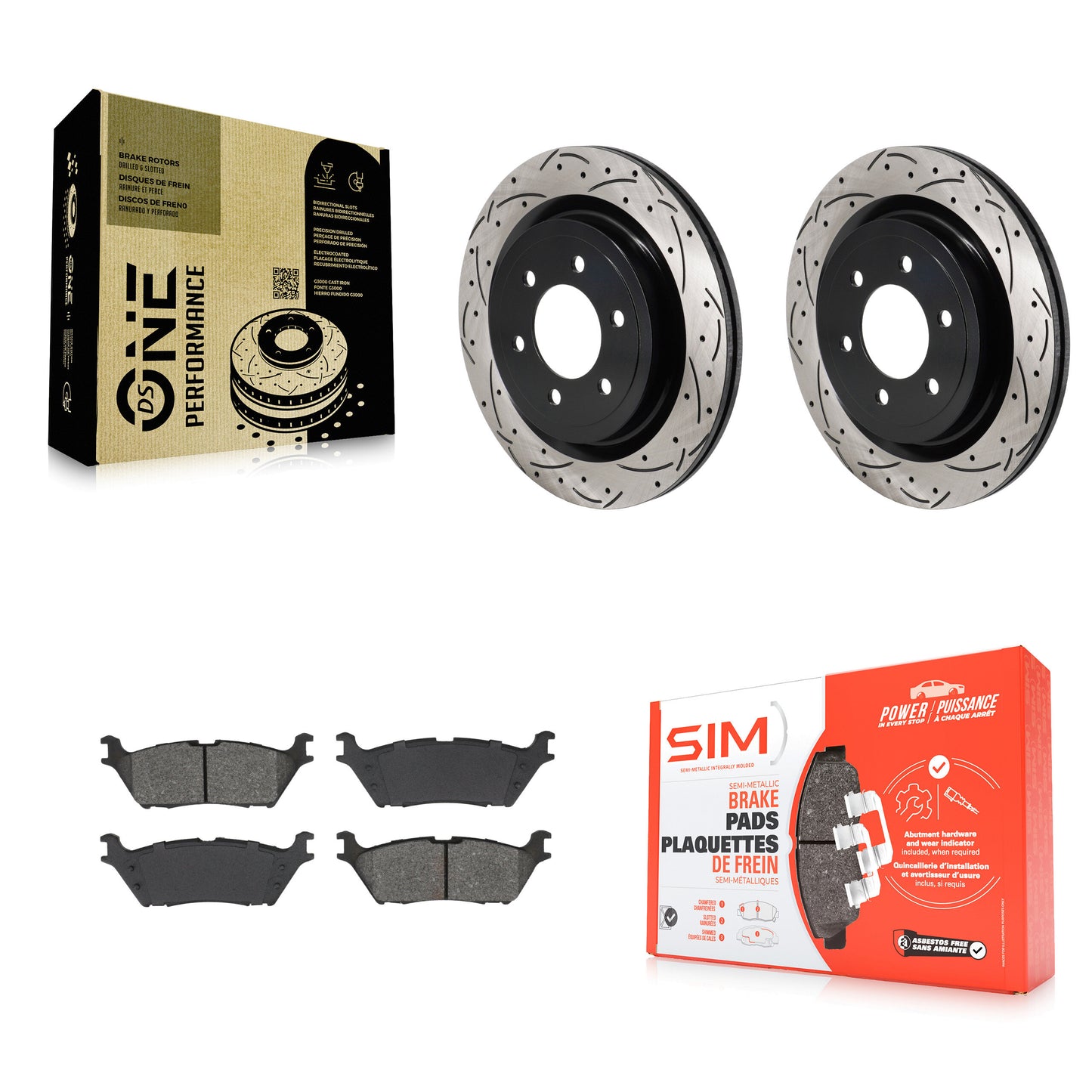 [Arrière] Disque et plaquette de frein pour Ford F-150 Lightning KDS-101179