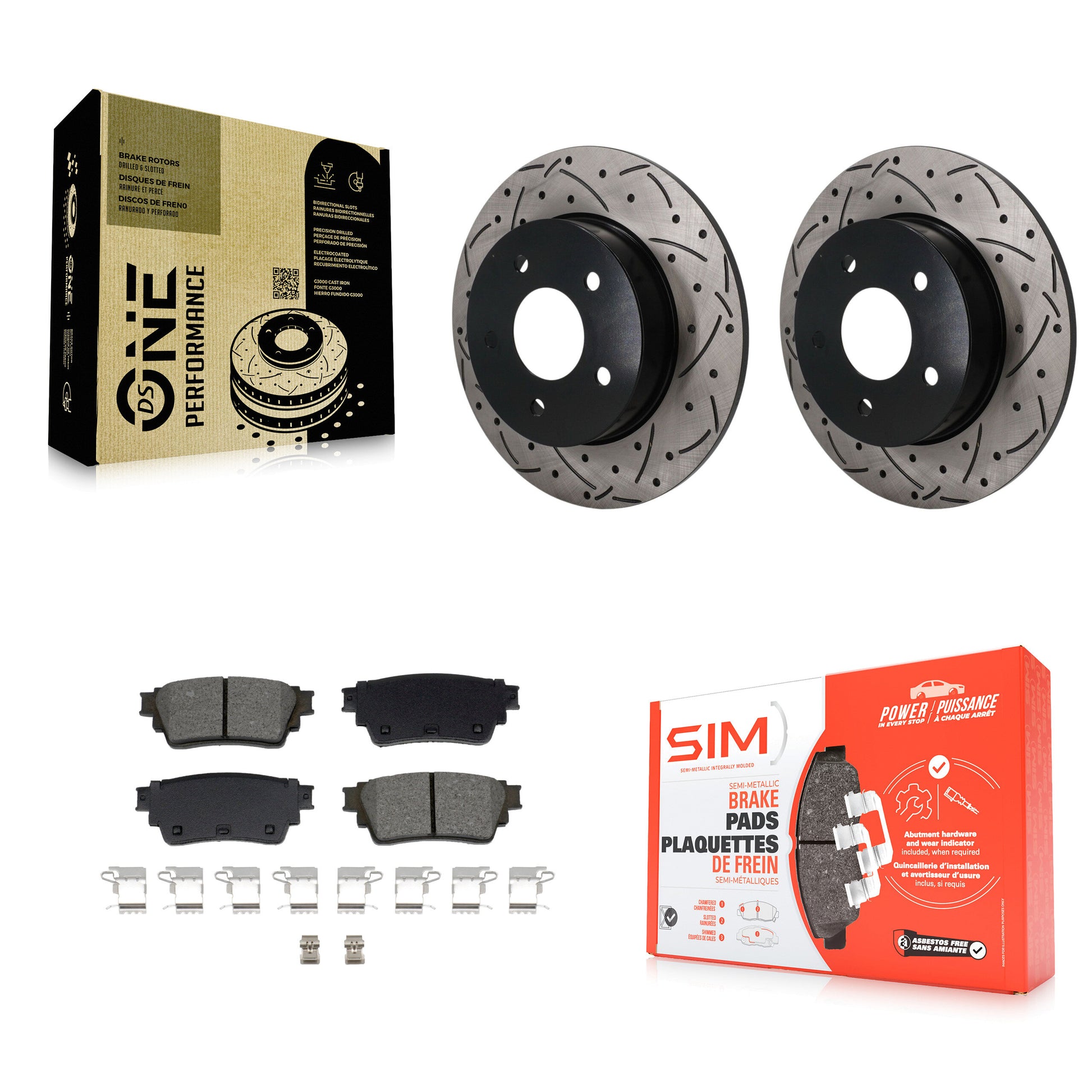 [Arrière] Disque et plaquette de frein pour Nissan Kicks Altima KDS-101651
