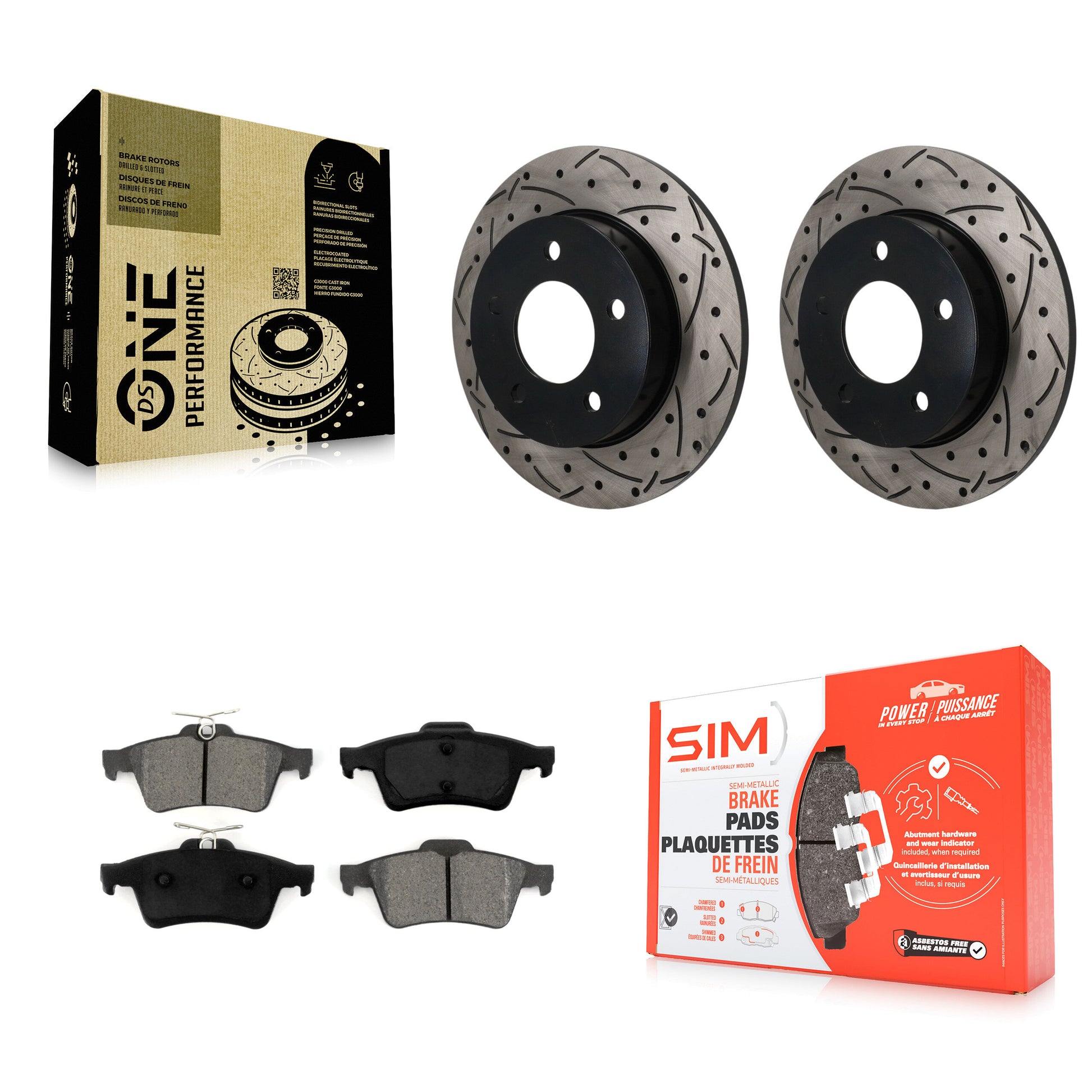 [Arrière] Disque et plaquette de frein pour Mazda 3 Sport KDS-101655