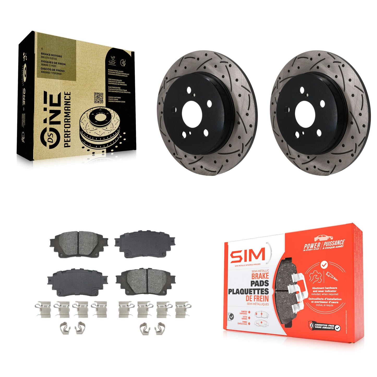 [Arrière] Disque et plaquette de frein pour Toyota Corolla KDS-101671