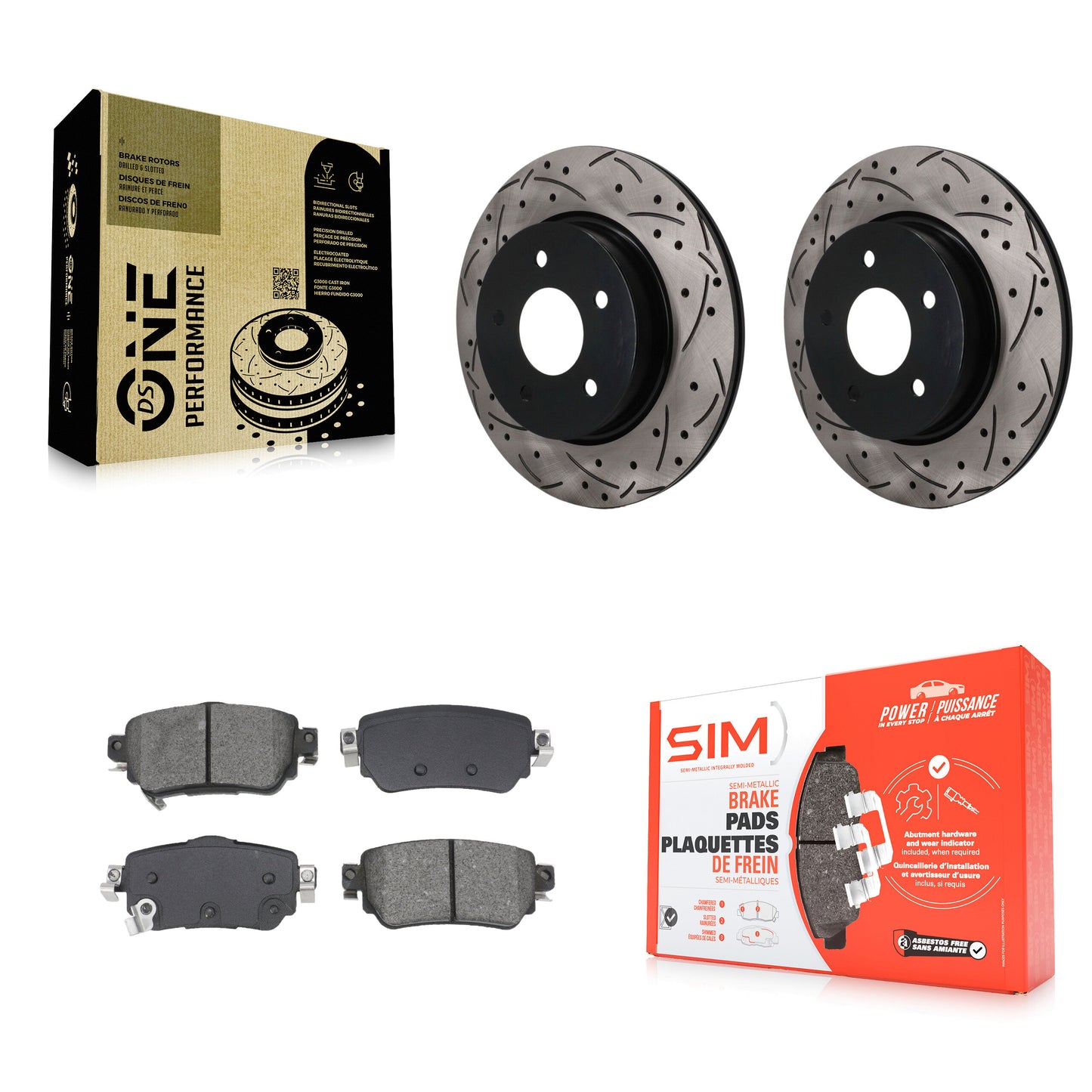 [Arrière] Disque et plaquette de frein pour Nissan Rogue Sport Qashqai LEAF KDS-101691