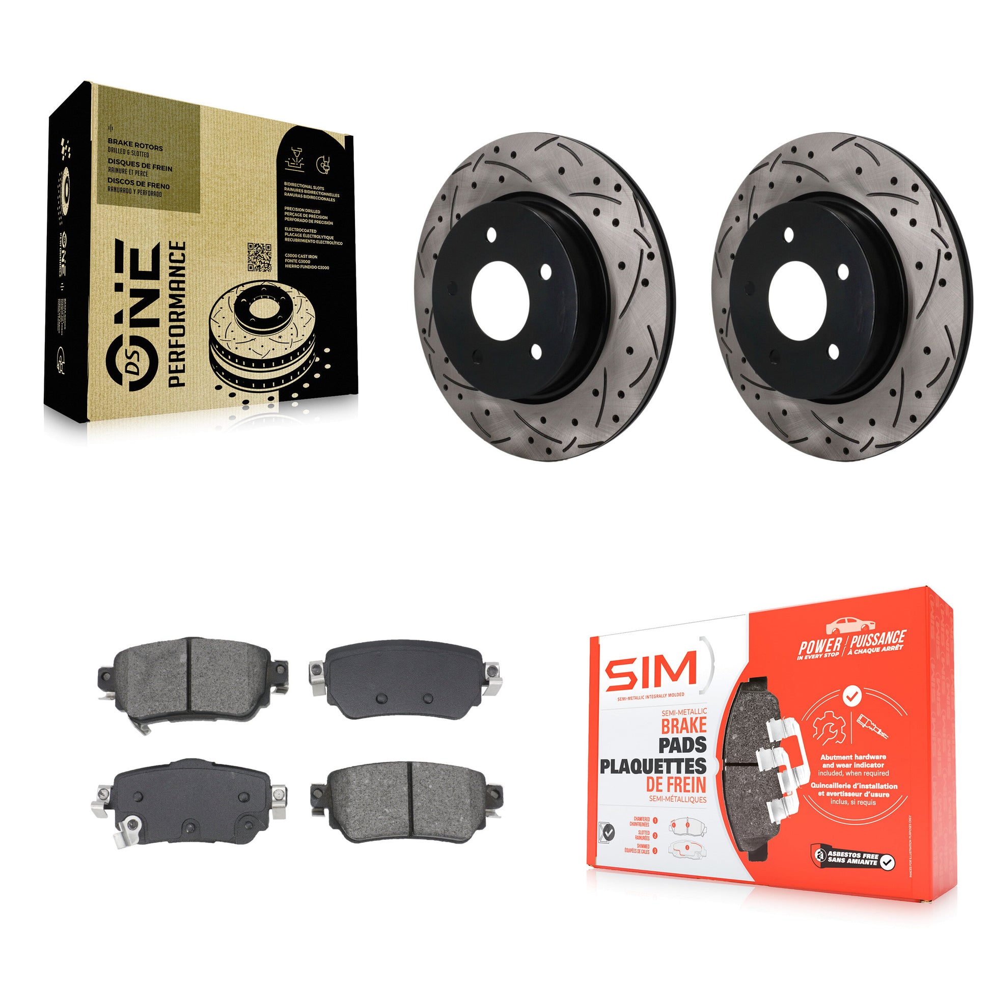 [Arrière] Disque et plaquette de frein pour Nissan Rogue Sport Qashqai LEAF KDS-101691
