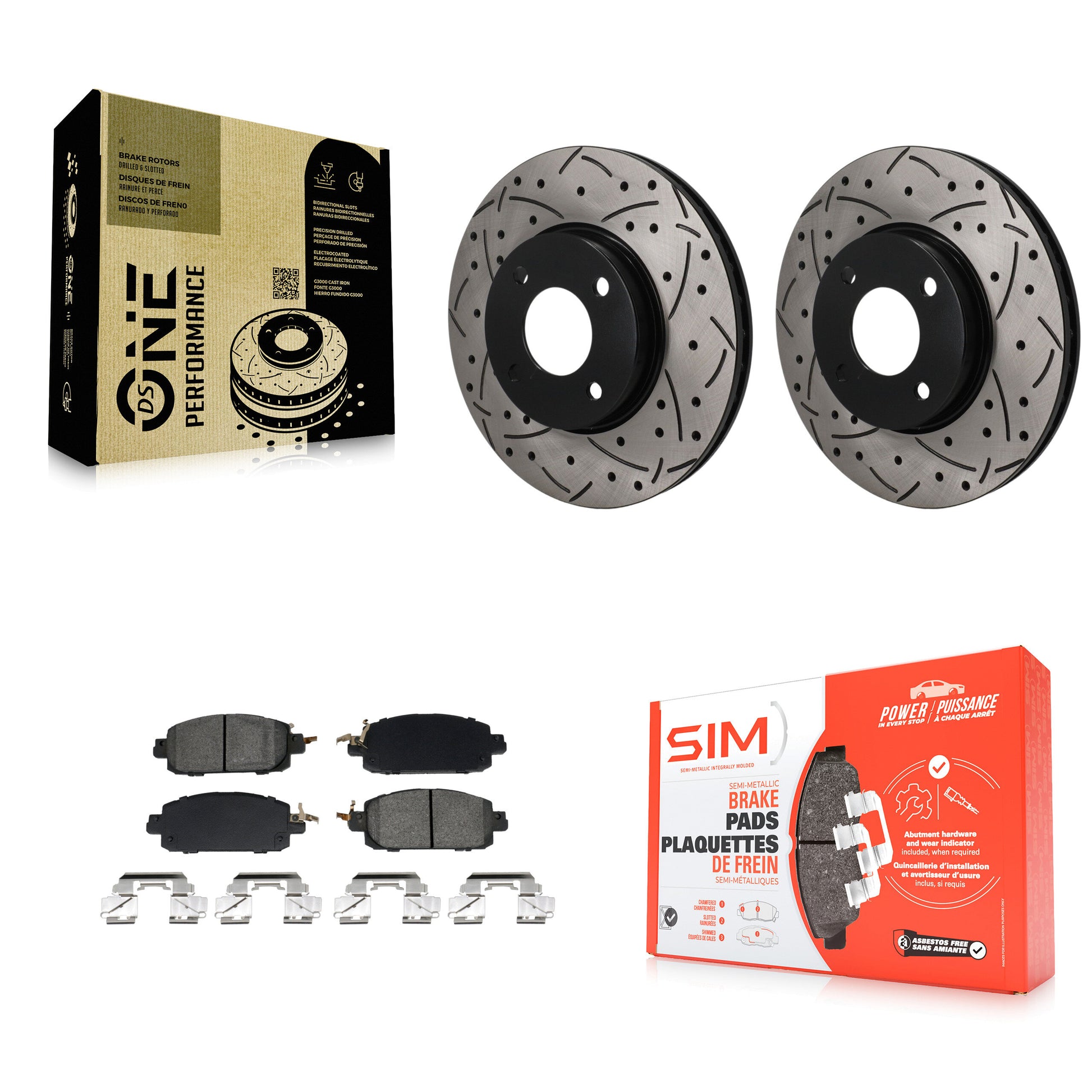 [Avant] Disque et plaquette de frein pour 2024 Nissan Sentra S SV SR KDS-101718