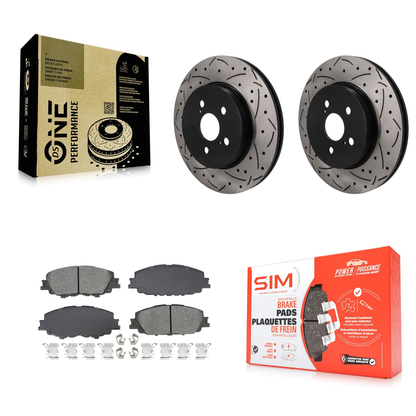 [Avant] Disque et plaquette de frein pour Toyota Corolla Prius Prime KDS-101722