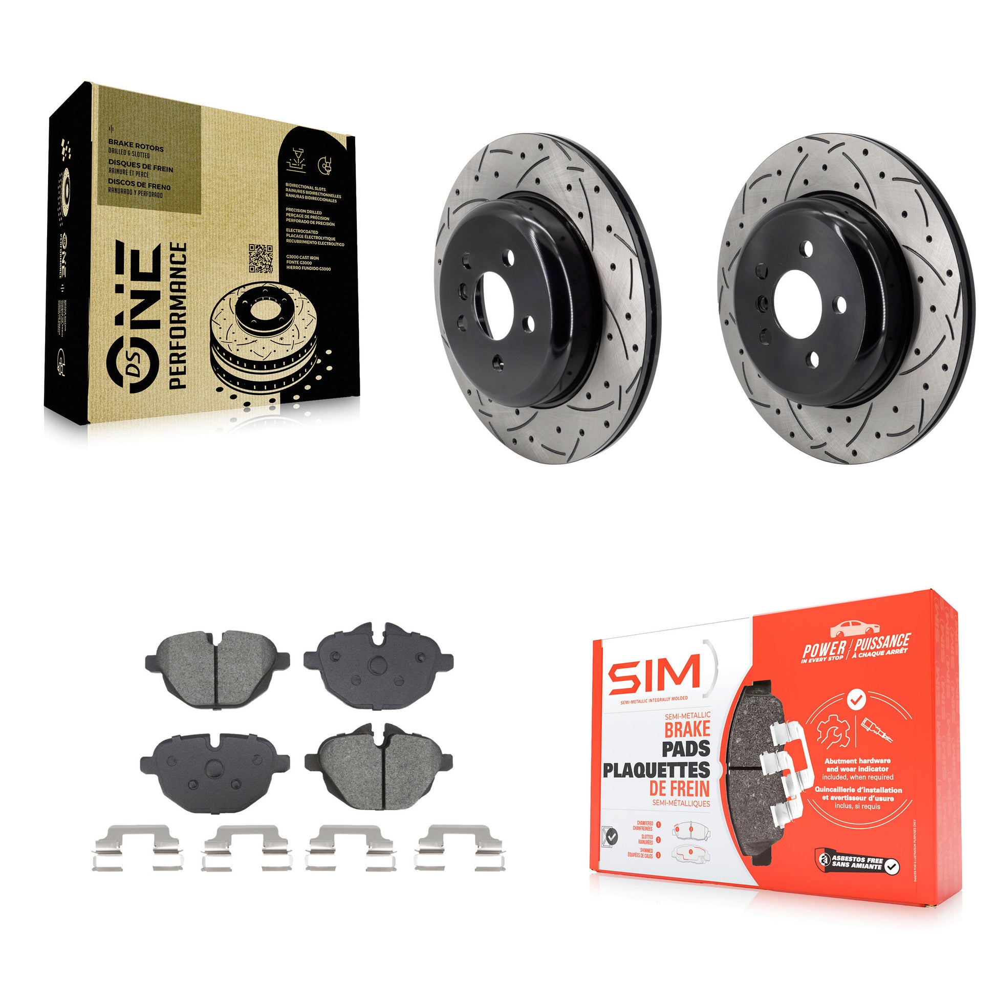 [Arrière] Disque et plaquette de frein pour 2022 BMW X3 2.0L KDS-101797
