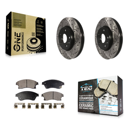 [Avant] Kit de disque (percé rainuré revêtu) et plaquette (céramique) de frein pour Chevrolet Cruze Sonic Limited KDT-100011
