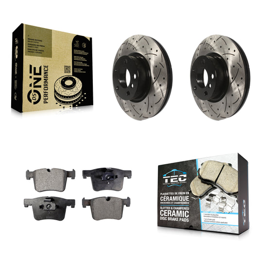 [Avant] Kit de disque (percé rainuré revêtu) et plaquette (céramique) de frein pour BMW X3 X4 KDT-100148