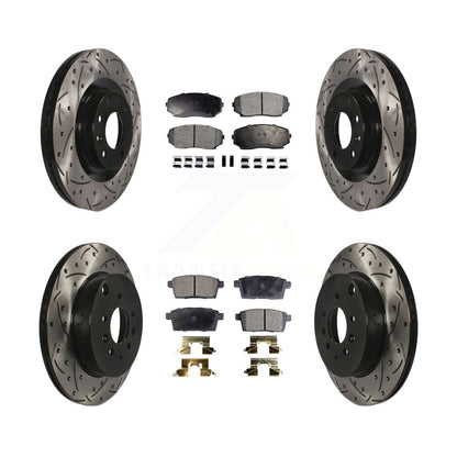 [Avant + Arrière] Kit de disque (percé rainuré revêtu) et plaquette (céramique) de frein pour 2007-2015 Mazda CX-9 KDT-100333
