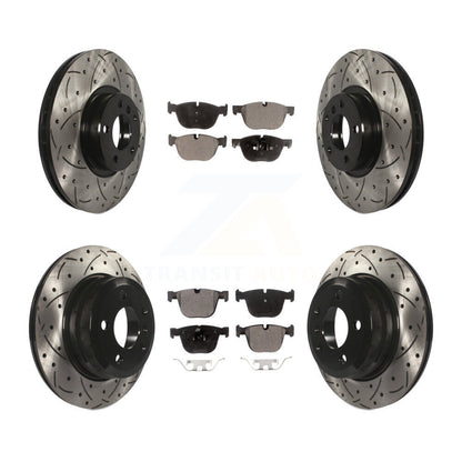 [Avant + Arrière] Kit de disque (percé rainuré revêtu) et plaquette (céramique) de frein pour 2009 BMW X6 xDrive35i From 10 08 KDT-100337