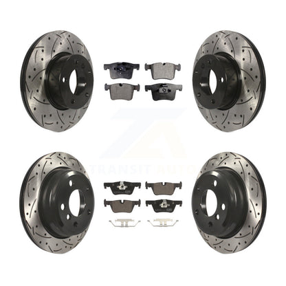 [Avant + Arrière] Kit de disque (percé rainuré revêtu) et plaquette (céramique) de frein pour BMW 328i xDrive 320i 330i 428i 430i Gran Coupe 328d GT KDT-100348