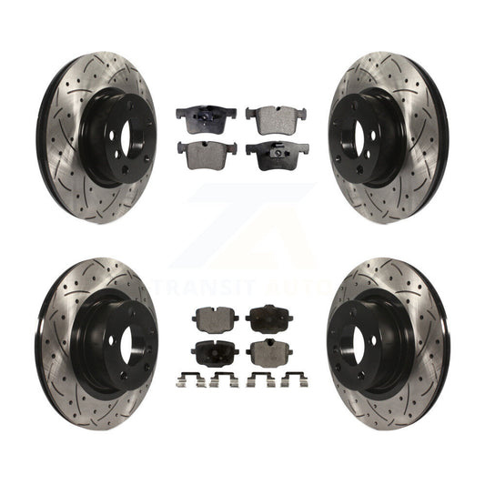 [Avant + Arrière] Kit de disque (percé rainuré revêtu) et plaquette (céramique) de frein pour 2012 BMW X3 From 10 11 KDT-100379
