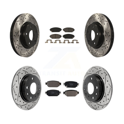 [Avant + Arrière] Kit de disque (percé rainuré revêtu) et plaquette (céramique) de frein pour 2019-2021 Mazda CX-3 AWD KDT-100609