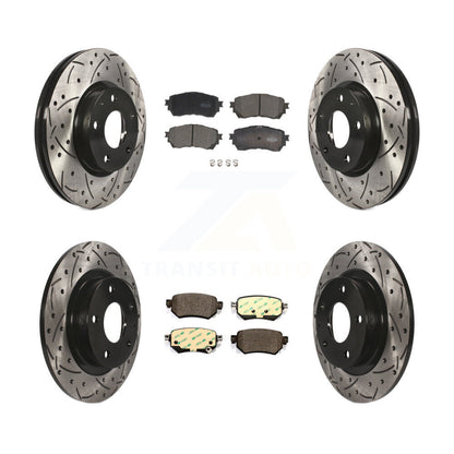 [Avant + Arrière] Kit de disque (percé rainuré revêtu) et plaquette (céramique) de frein pour 2016-2018 Mazda 6 KDT-100622
