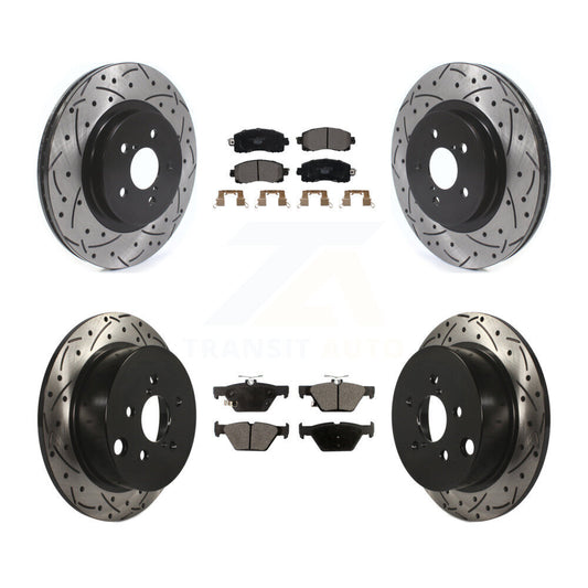 [Avant + Arrière] Kit de disque (percé rainuré revêtu) et plaquette (céramique) de frein pour Subaru Crosstrek KDT-100695