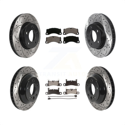 [Avant + Arrière] Kit de Disque et plaquette (céramique) de frein pour 2016-2017 Volkswagen Touareg KDT-100752 par Transit Auto
