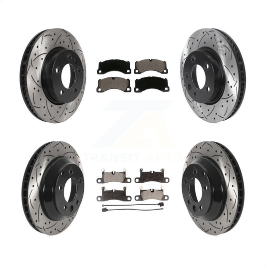 [Avant + Arrière] Kit de Disque et plaquette (céramique) de frein pour 2016-2017 Volkswagen Touareg KDT-100752 par Transit Auto