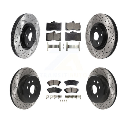 [Avant + Arrière] Kit de Disque et plaquette (céramique) de frein pour Lexus GS350 IS300 IS350 RC350 IS200t RC300 RC200t GS300 GS200t GS450h KDT-100755