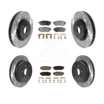 [Avant + Arrière] Kit de disque (percé rainuré revêtu) et plaquette (céramique) de frein pour 2014-2018 Subaru Forester 2.0L KDT-100839